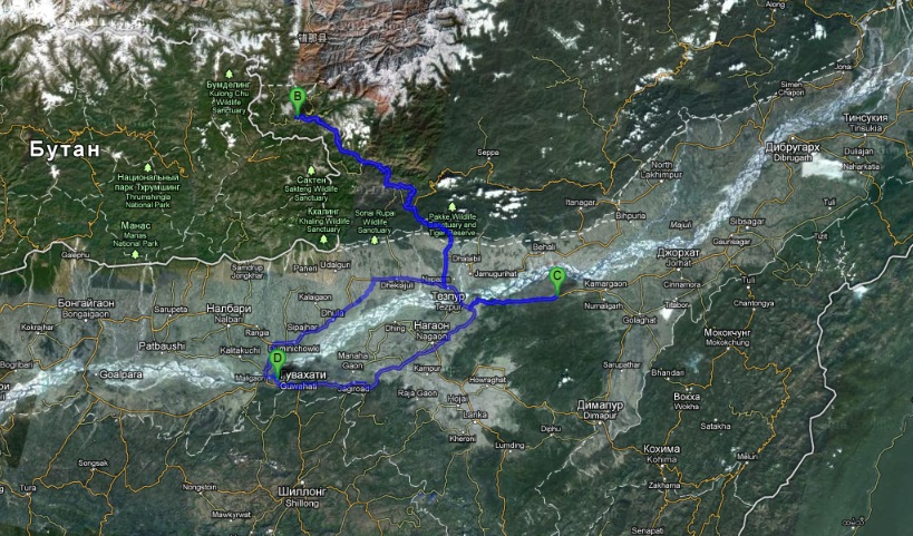 Tawang tour map